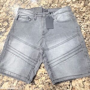 Men's Gray Denim Shorts